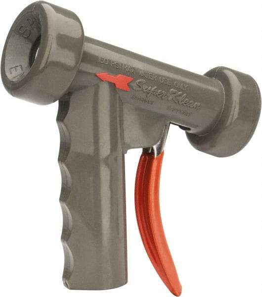 SuperKlean - Insulated, Stainless Steel Pistol Grip Spray Nozzle for 1/2" Pipe - Gray, 1/2 NPT - Makers Industrial Supply