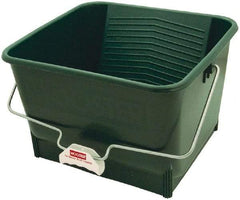 Wooster Brush - 4 Gal, 9" High, Polypropylene Square Green Single Pail - Handle Included, 13-1/2" Top Length x 15" Top Width - Makers Industrial Supply