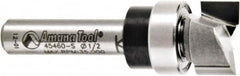 Amana Tool - 1/2" Cut Diam, 1/4" Length of Cut, 2 Flute Pattern-Cutting Edge Profile Router Bit - Solid Carbide, 1/4" Shank Diam, 1-5/8" OAL, Uncoated - Makers Industrial Supply