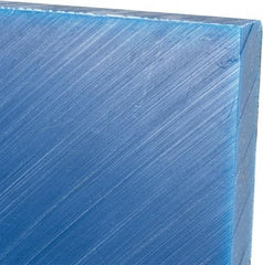 Made in USA - 1/2" Thick x 12" Wide x 2' Long, Polyethylene (UHMW) Sheet - Blue, Glass-Filled Grade - Makers Industrial Supply