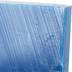 Made in USA - 3/4" Thick x 12" Wide x 2' Long, Polyethylene (UHMW) Sheet - Blue, Glass-Filled Grade - Makers Industrial Supply