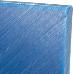 Made in USA - 1/2" Thick x 12" Wide x 3' Long, Polyethylene (UHMW) Sheet - Blue, Glass-Filled Grade - Makers Industrial Supply