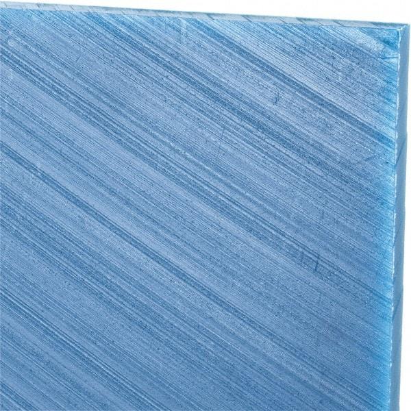 Made in USA - 1/4" Thick x 24" Wide x 2' Long, Polyethylene (UHMW) Sheet - Blue, Glass-Filled Grade - Makers Industrial Supply