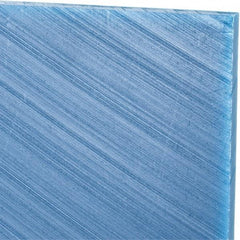 Made in USA - 1/4" Thick x 48" Wide x 5' Long, Polyethylene (UHMW) Sheet - Blue, Glass-Filled Grade - Makers Industrial Supply