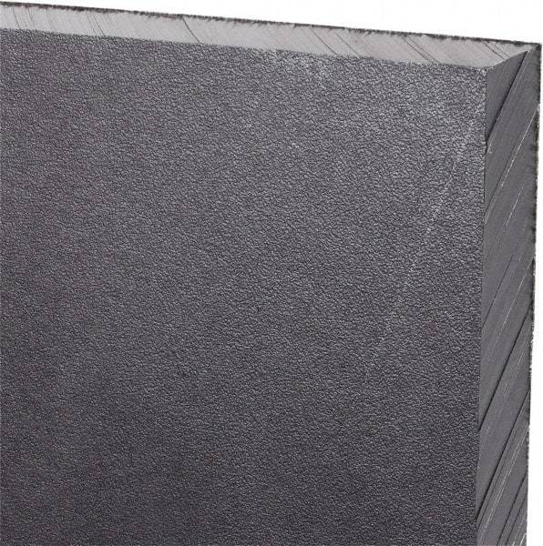 Made in USA - 1/2" Thick x 12" Wide x 3' Long, Polyethylene (UHMW) Sheet - Black, Antistatic Grade - Makers Industrial Supply