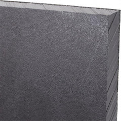 Made in USA - 1/2" Thick x 24" Wide x 2' Long, Polyethylene (UHMW) Sheet - Black, Antistatic Grade - Makers Industrial Supply