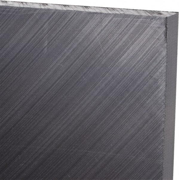 Made in USA - 3/8" Thick x 24" Wide x 3' Long, Polyethylene (UHMW) Sheet - Black, Antistatic Grade - Makers Industrial Supply