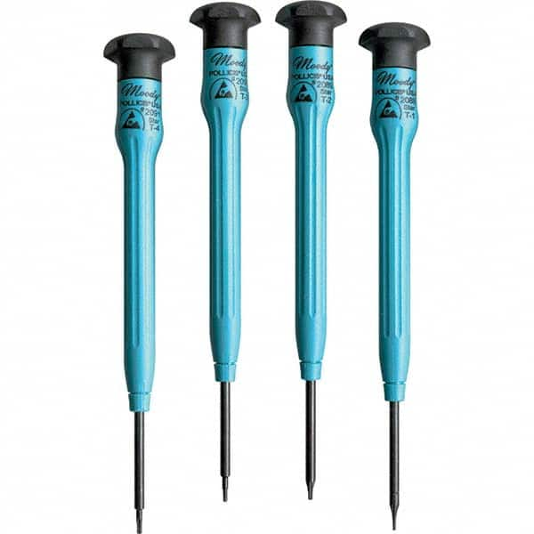 Moody Tools - Precision & Specialty Screwdrivers Type: Torx Overall Length Range: 3" - 6.9" - Makers Industrial Supply