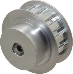 Power Drive - 14 Tooth, 3/8" Inside x 1.641" Outside Diam, Hub & Flange Timing Belt Pulley - 1/2" Belt Width, 1.671" Pitch Diam, 0.719" Face Width, Aluminum - Makers Industrial Supply