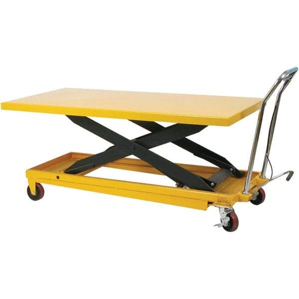 Wesco Industrial Products - 1,100 Lb Capacity Long Deck Hydraulic Scissor Lift Table - 11-1/4" to 36" Lift Height, 63" Platform Length x 32" Platform Width - Makers Industrial Supply