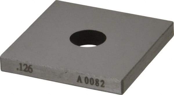 Value Collection - 0.126" Square Steel Gage Block - Accuracy Grade 0, Includes NIST Traceability Certification - Makers Industrial Supply