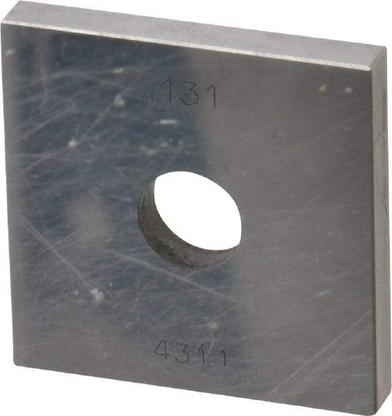 Value Collection - 0.131" Square Steel Gage Block - Accuracy Grade 0, Includes NIST Traceability Certification - Makers Industrial Supply