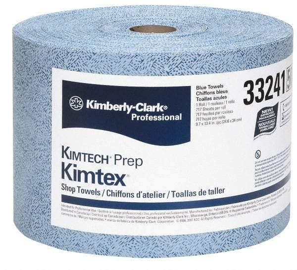 Kimtech - Dry Clean Room/Lab/Critical Task Wipes - Jumbo Roll, 13-3/8" x 9-5/8" Sheet Size, Blue - Makers Industrial Supply