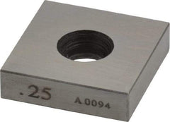 Value Collection - 0.25" Square Steel Gage Block - Accuracy Grade 0, Includes NIST Traceability Certification - Makers Industrial Supply