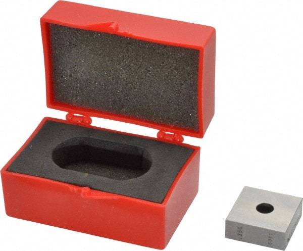 Value Collection - 0.35" Square Steel Gage Block - Accuracy Grade 0, Includes NIST Traceability Certification - Makers Industrial Supply