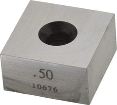 Value Collection - 0.5" Square Steel Gage Block - Accuracy Grade 0, Includes NIST Traceability Certification - Makers Industrial Supply