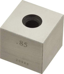 Value Collection - 0.85" Square Steel Gage Block - Accuracy Grade 0, Includes NIST Traceability Certification - Makers Industrial Supply