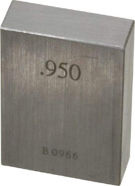 Value Collection - 0.95" Square Steel Gage Block - Accuracy Grade 0, Includes NIST Traceability Certification - Makers Industrial Supply