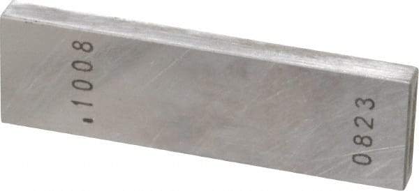 Value Collection - 0.1008" Rectangular Steel Gage Block - Accuracy Grade 0, Includes NIST Traceability Certification - Makers Industrial Supply