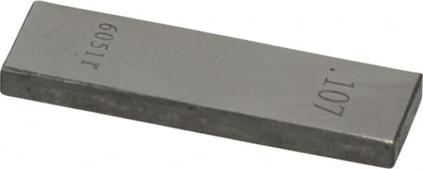 Value Collection - 0.107" Rectangular Steel Gage Block - Accuracy Grade 0, Includes NIST Traceability Certification - Makers Industrial Supply