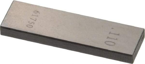 Value Collection - 0.11" Rectangular Steel Gage Block - Accuracy Grade 0, Includes NIST Traceability Certification - Makers Industrial Supply