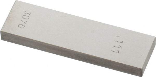 Value Collection - 0.111" Rectangular Steel Gage Block - Accuracy Grade 0, Includes NIST Traceability Certification - Makers Industrial Supply