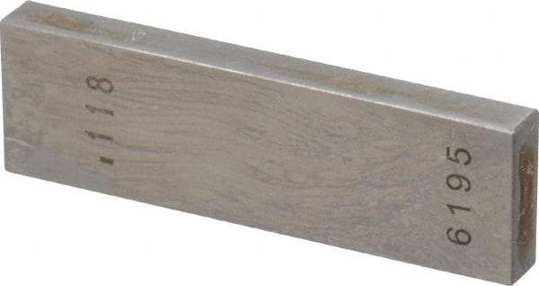 Value Collection - 0.118" Rectangular Steel Gage Block - Accuracy Grade 0, Includes NIST Traceability Certification - Makers Industrial Supply