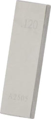 Value Collection - 0.12" Rectangular Steel Gage Block - Accuracy Grade 0, Includes NIST Traceability Certification - Makers Industrial Supply