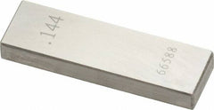 Value Collection - 0.144" Rectangular Steel Gage Block - Accuracy Grade 0, Includes NIST Traceability Certification - Makers Industrial Supply