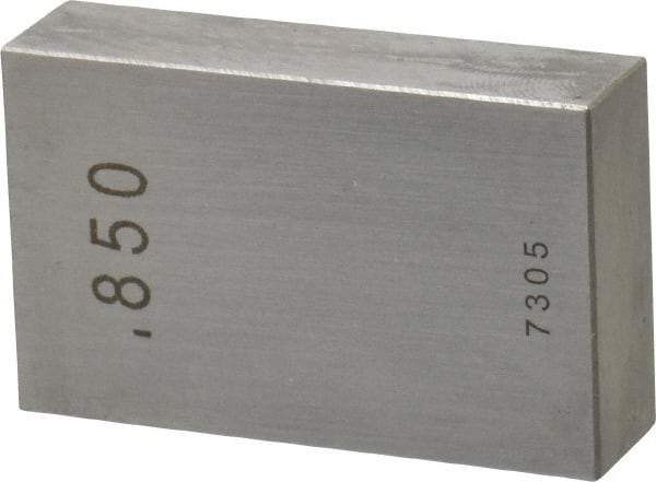 Value Collection - 0.85" Rectangular Steel Gage Block - Accuracy Grade 0, Includes NIST Traceability Certification - Makers Industrial Supply