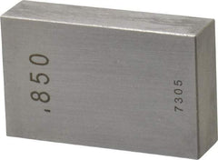 Value Collection - 0.85" Rectangular Steel Gage Block - Accuracy Grade 0, Includes NIST Traceability Certification - Makers Industrial Supply