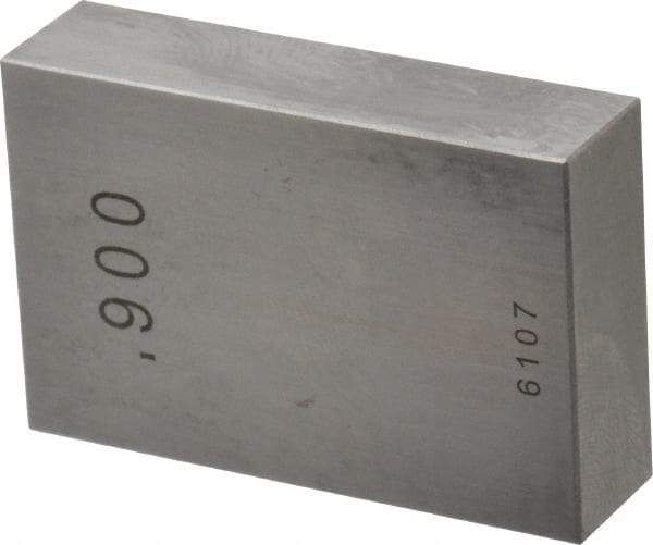 Value Collection - 0.9" Rectangular Steel Gage Block - Accuracy Grade 0, Includes NIST Traceability Certification - Makers Industrial Supply