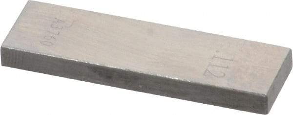 Value Collection - 0.112" Rectangular Steel Gage Block - Accuracy Grade AS-1, Includes NIST Traceability Certification - Makers Industrial Supply