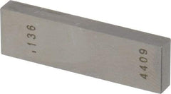 Value Collection - 0.136" Rectangular Steel Gage Block - Accuracy Grade AS-1, Includes NIST Traceability Certification - Makers Industrial Supply