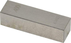 Value Collection - 0.4" Rectangular Steel Gage Block - Accuracy Grade AS-1, Includes NIST Traceability Certification - Makers Industrial Supply