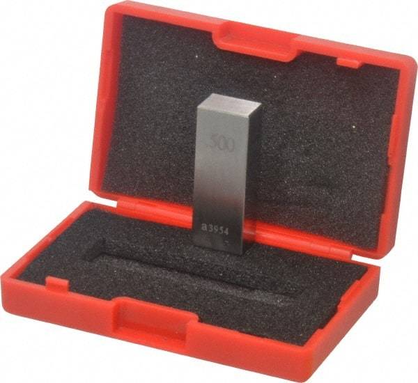 Value Collection - 0.5" Rectangular Steel Gage Block - Accuracy Grade AS-1, Includes NIST Traceability Certification - Makers Industrial Supply