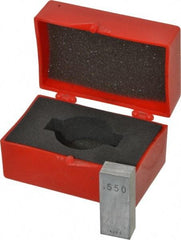 Value Collection - 0.55" Rectangular Steel Gage Block - Accuracy Grade AS-1, Includes NIST Traceability Certification - Makers Industrial Supply