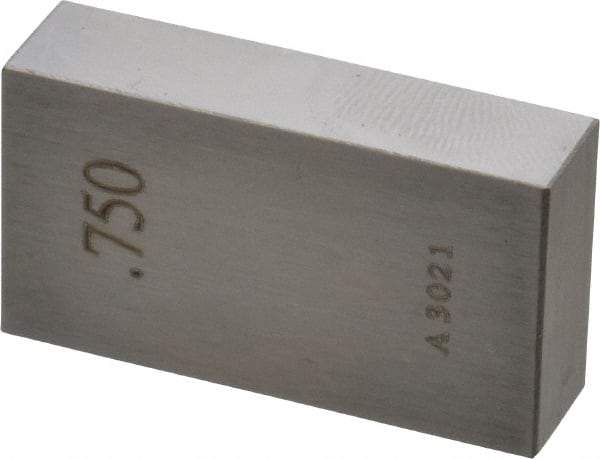 Value Collection - 0.75" Rectangular Steel Gage Block - Accuracy Grade AS-1, Includes NIST Traceability Certification - Makers Industrial Supply