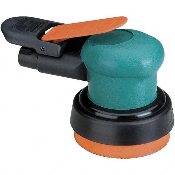 Dynabrade - 12,000 OPM, 14 CFM Air Consumption, Palm Air Orbital Sander - Round Pad, 1/4 NPT Inlet - Makers Industrial Supply