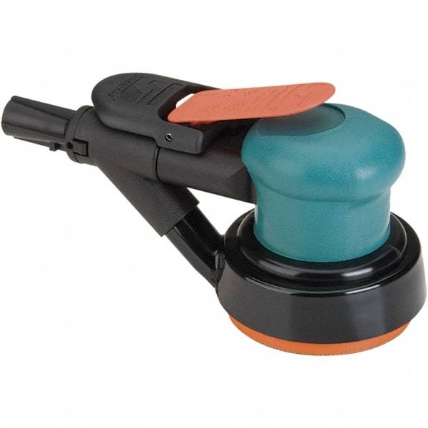 Dynabrade - 12,000 OPM, 14 CFM Air Consumption, Palm Air Orbital Sander - Round Pad, 1/4 NPT Inlet - Makers Industrial Supply