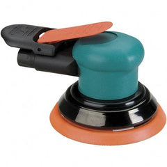 Dynabrade - 12,000 OPM, 14 CFM Air Consumption, Palm Air Orbital Sander - Round Pad, 1/4 NPT Inlet - Makers Industrial Supply