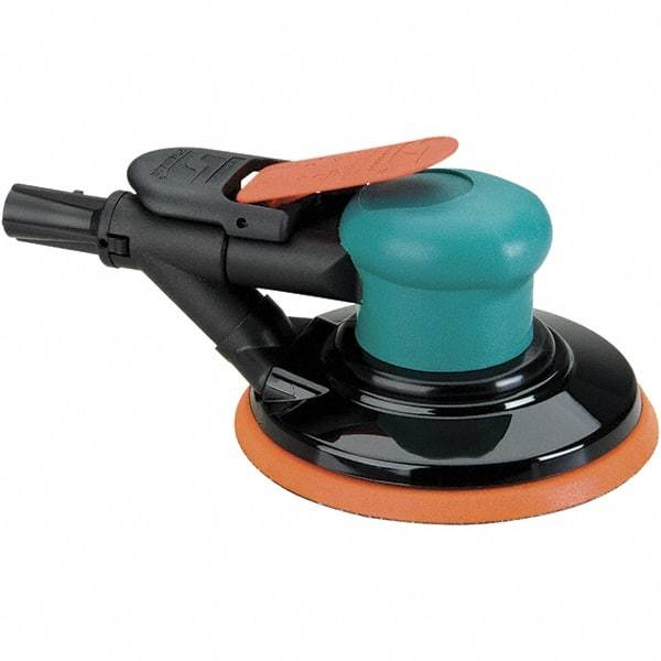 Dynabrade - 12,000 OPM, 14 CFM Air Consumption, Palm Air Orbital Sander - Round Pad, 1/4 NPT Inlet - Makers Industrial Supply