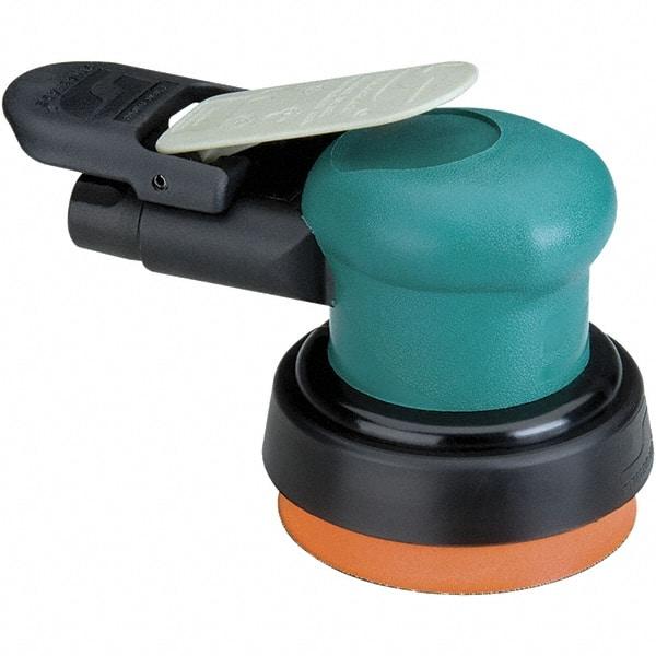 Dynabrade - 12,000 OPM, 14 CFM Air Consumption, Palm Air Orbital Sander - Round Pad, 1/4 NPT Inlet - Makers Industrial Supply