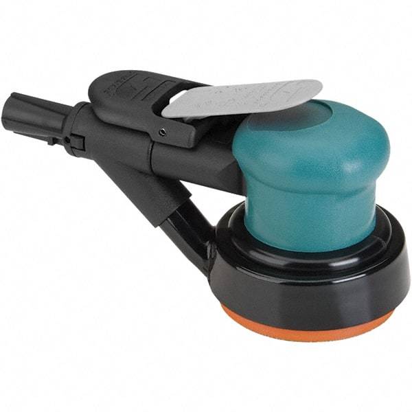 Dynabrade - 12,000 OPM, 14 CFM Air Consumption, Palm Air Orbital Sander - Round Pad, 1/4 NPT Inlet - Makers Industrial Supply