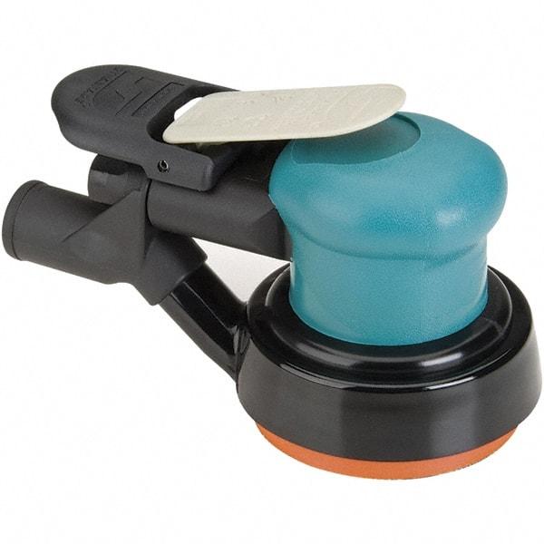 Dynabrade - 12,000 OPM, 14 CFM Air Consumption, Palm Air Orbital Sander - Round Pad, 1/4 NPT Inlet - Makers Industrial Supply