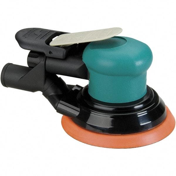 Dynabrade - 12,000 OPM, 14 CFM Air Consumption, Palm Air Orbital Sander - Round Pad, 1/4 NPT Inlet - Makers Industrial Supply