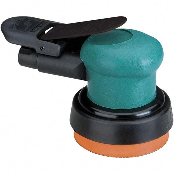 Dynabrade - 12,000 OPM, 14 CFM Air Consumption, Palm Air Orbital Sander - Round Pad, 1/4 NPT Inlet - Makers Industrial Supply