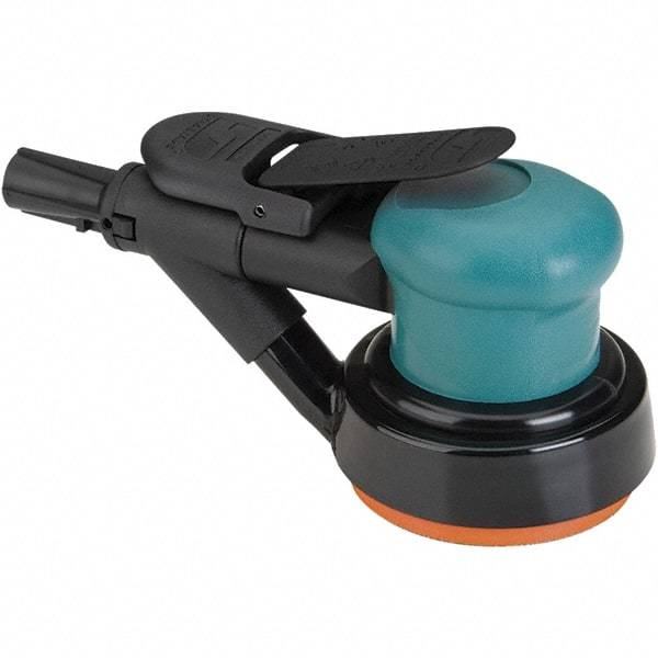 Dynabrade - 12,000 OPM, 14 CFM Air Consumption, Palm Air Orbital Sander - Round Pad, 1/4 NPT Inlet - Makers Industrial Supply