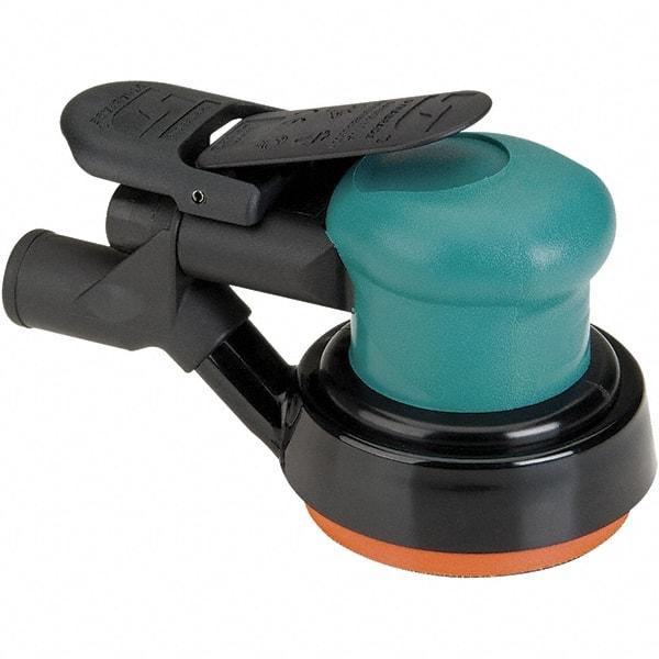 Dynabrade - 12,000 OPM, 14 CFM Air Consumption, Palm Air Orbital Sander - Round Pad, 1/4 NPT Inlet - Makers Industrial Supply