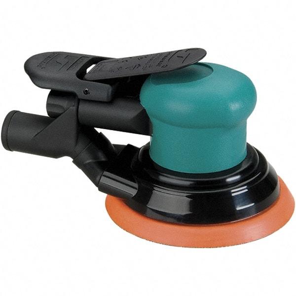 Dynabrade - 12,000 OPM, 14 CFM Air Consumption, Palm Air Orbital Sander - Round Pad, 1/4 NPT Inlet - Makers Industrial Supply